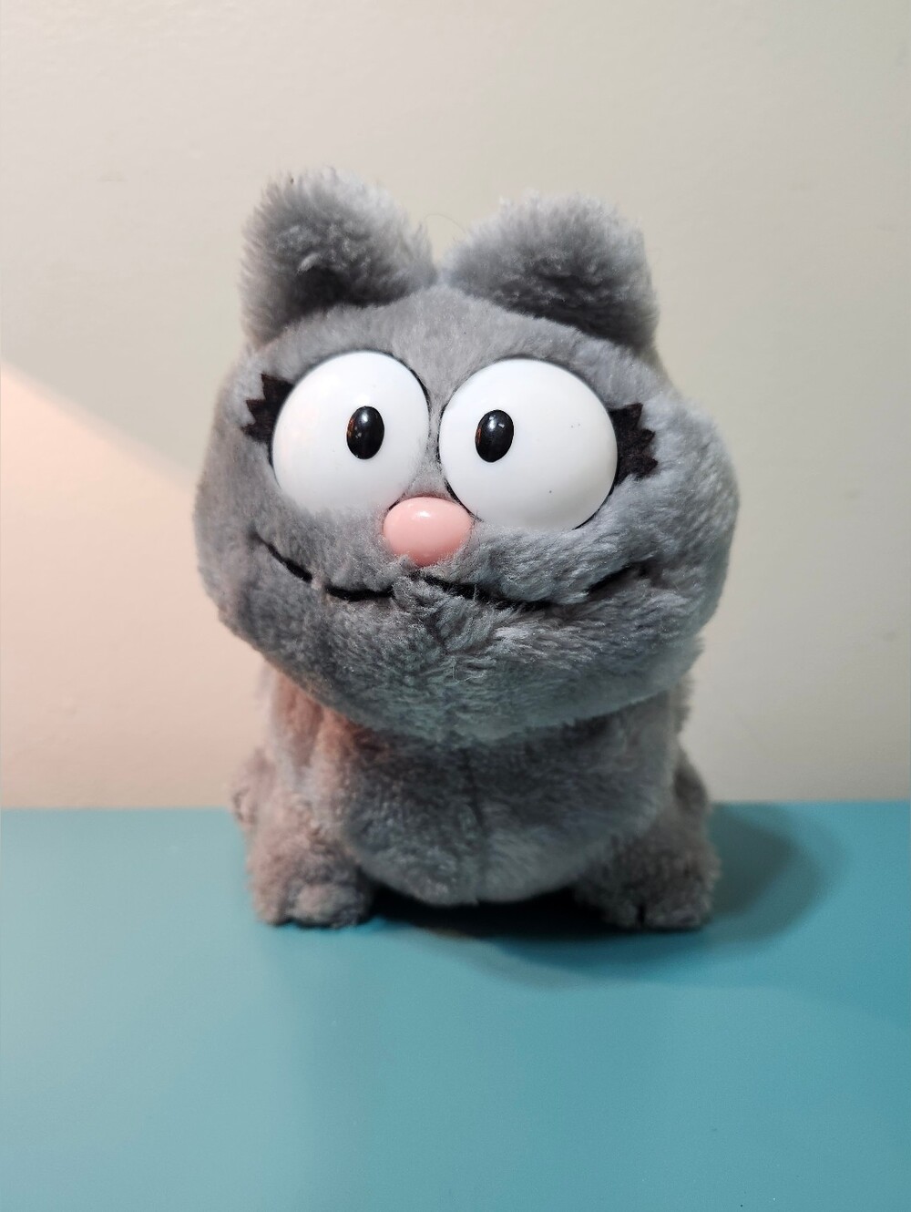 1978, 1983 Dakin Gray Nermal Cat Garfield 7” Plush Vintage Stuffed Animal